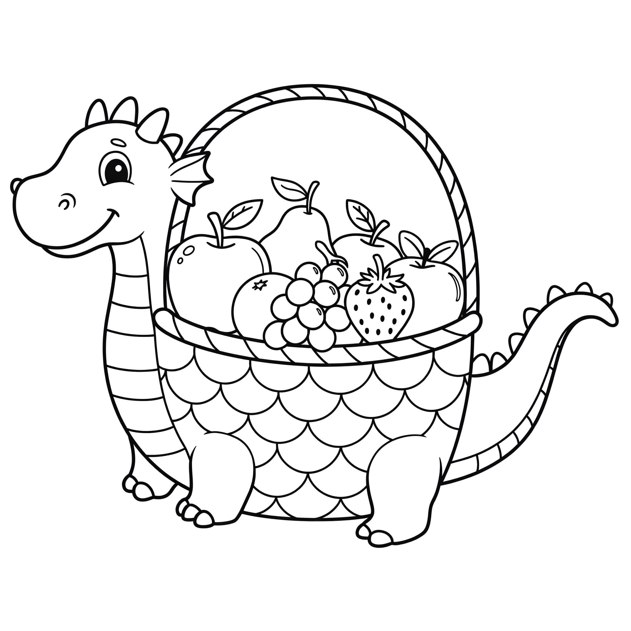 Fruits in the Basket - Juicy Free Coloring Pages for Healthy Fun! - free coloring page image 4 of 4