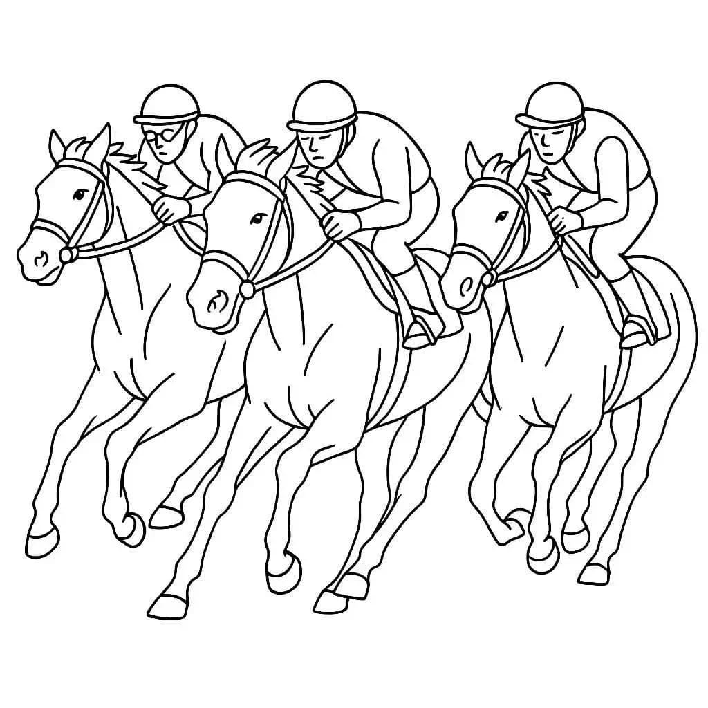  Gallop & Color: Horse Racing Adventure - free coloring page image 4 of 4