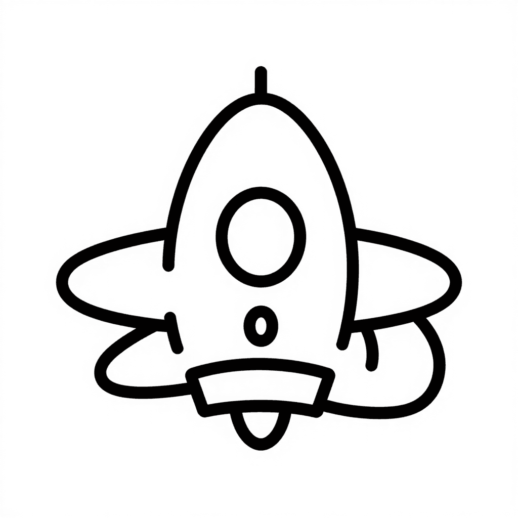 A Spaceship Coloring Page - free coloring page image 3 of 3