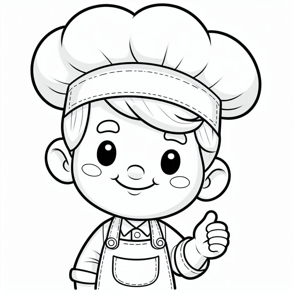 Chef Boy - Wholesome Free Coloring Pages for Little Cooks! - free coloring page image 4 of 4