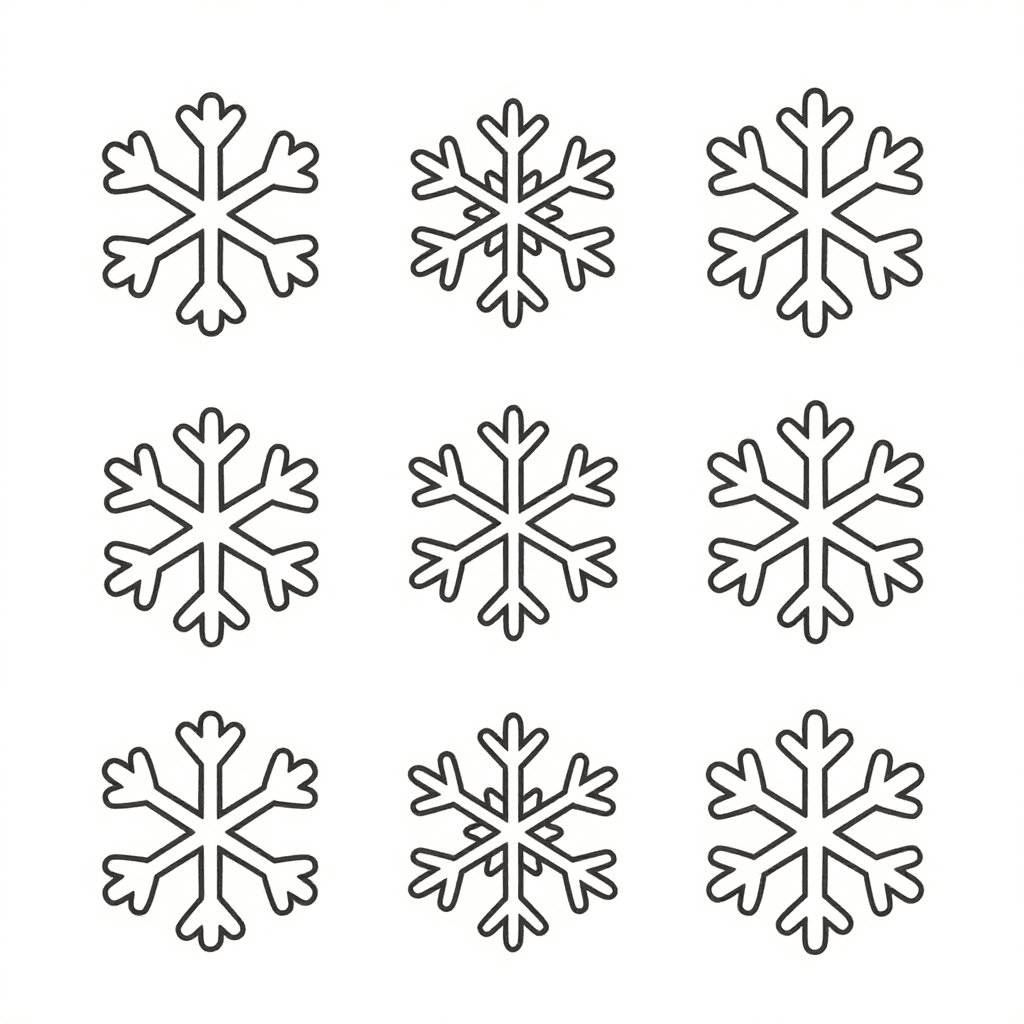 Snowflake Pattern Coloring Page - free coloring page image 2 of 3