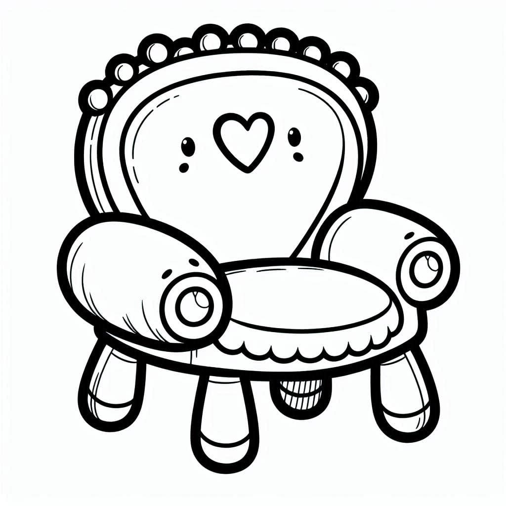  Sweet Seat: The Cute Chair   - free coloring page image 8 of 10
