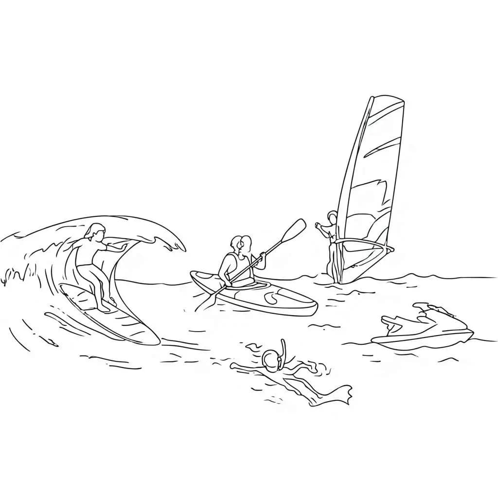 Splash & Sport: Sea Adventures Coloring Book - free coloring page image 4 of 6