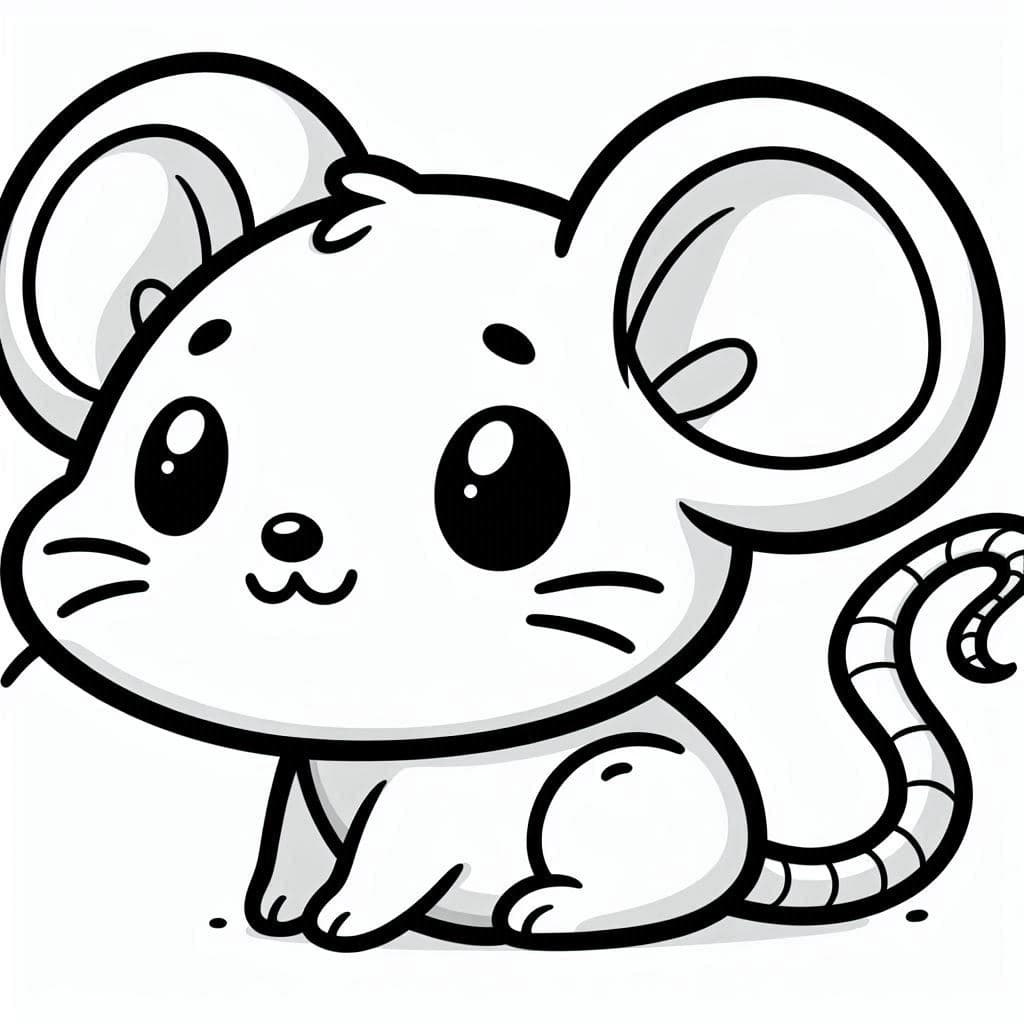 Cute Mouse - Tiny Free Coloring Pages for Big Smiles! - free coloring page image 4 of 4