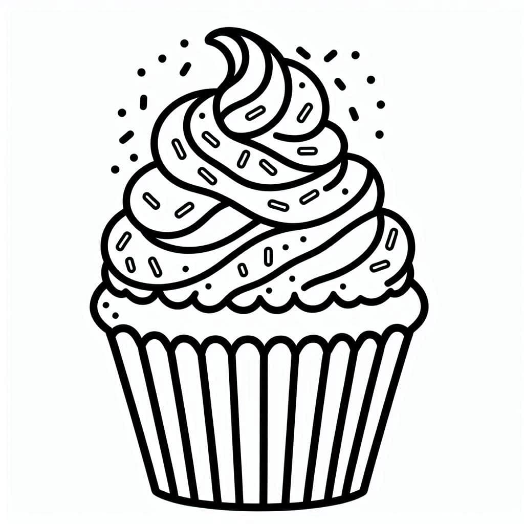 Colorful Cupcake Party! - free coloring page image 4 of 4
