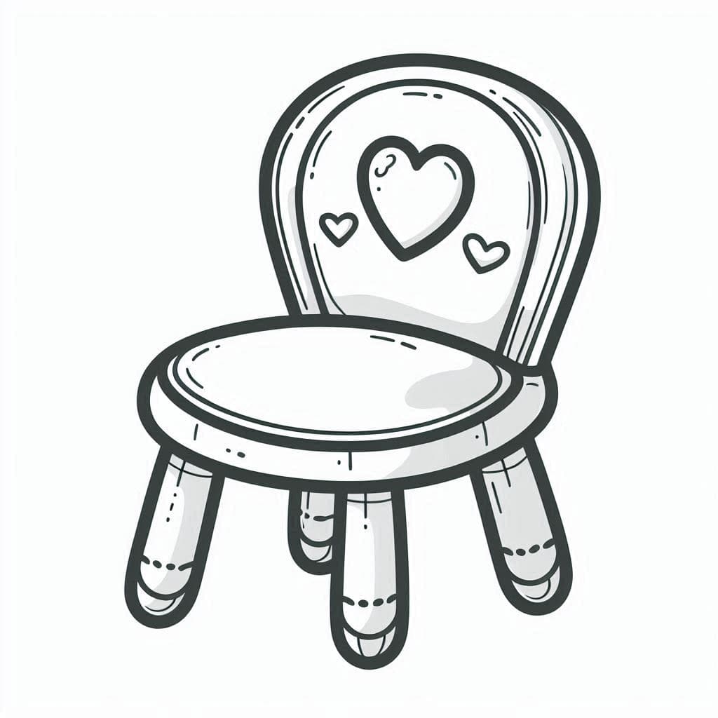  Sweet Seat: The Cute Chair   - free coloring page image 9 of 10
