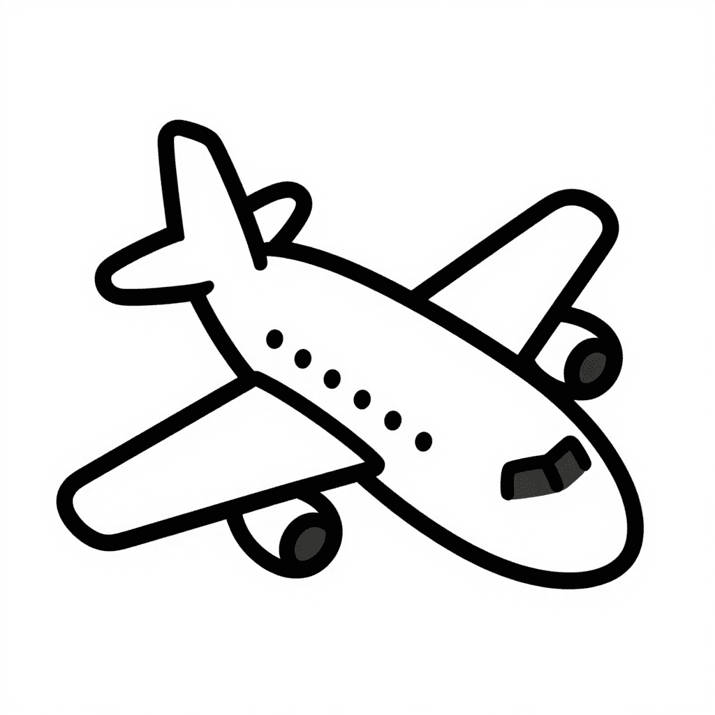 An Airplane Coloring Page - free coloring page image 2 of 3