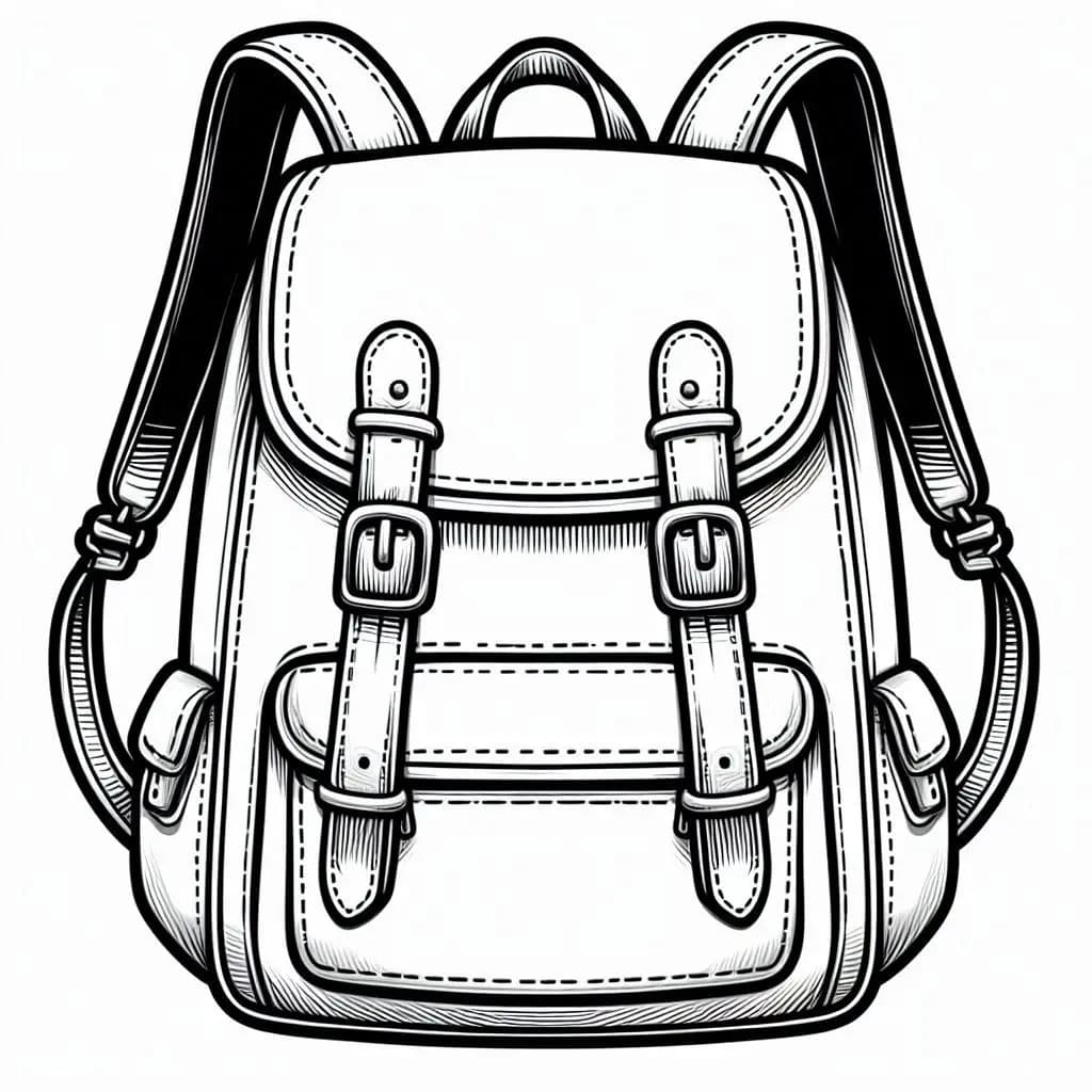 School Bag - Fun and Free Coloring Pages for Back-to-School Creativity! - free printable coloring page for kids to download