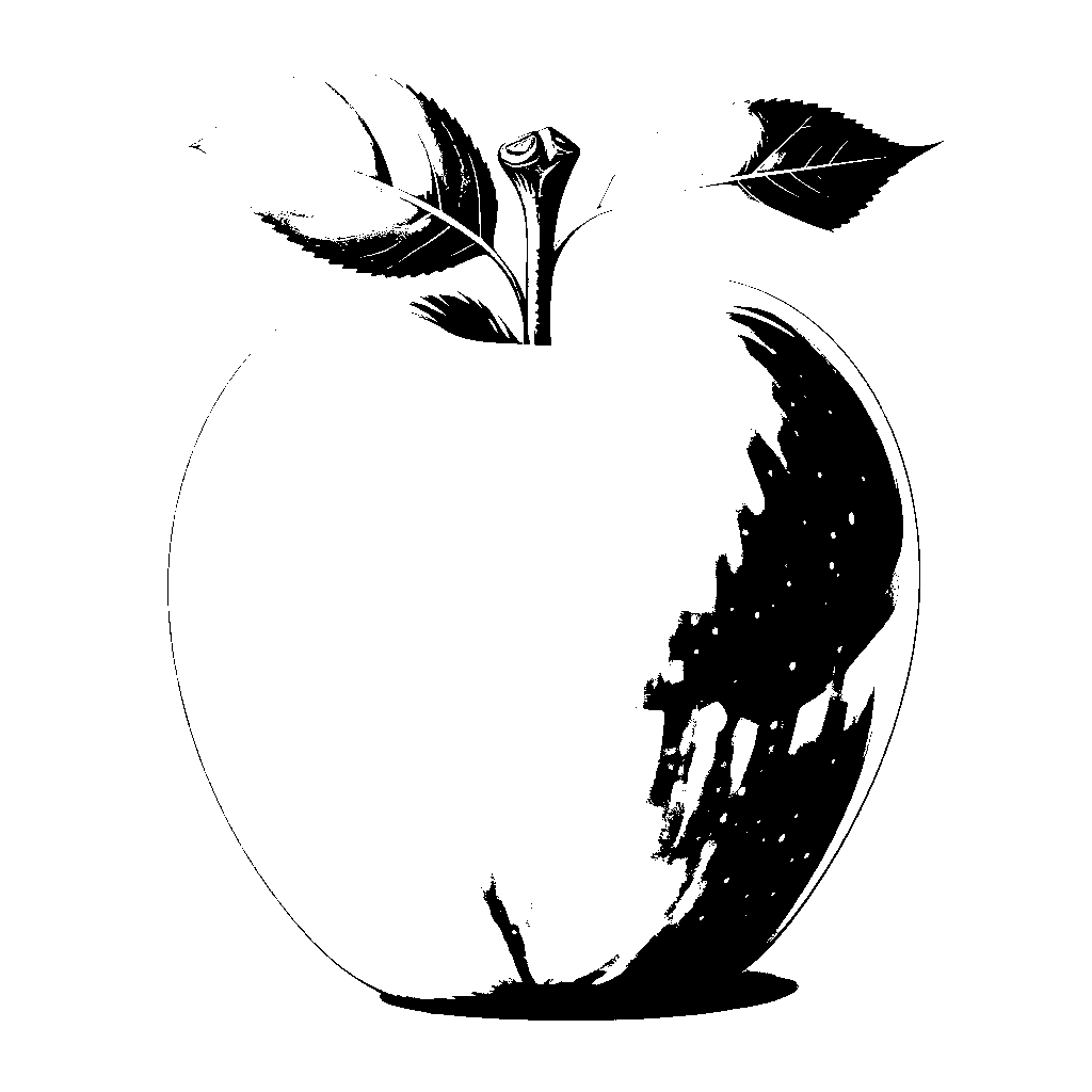 Apple Fruit Coloring Page - free coloring page image 3 of 4
