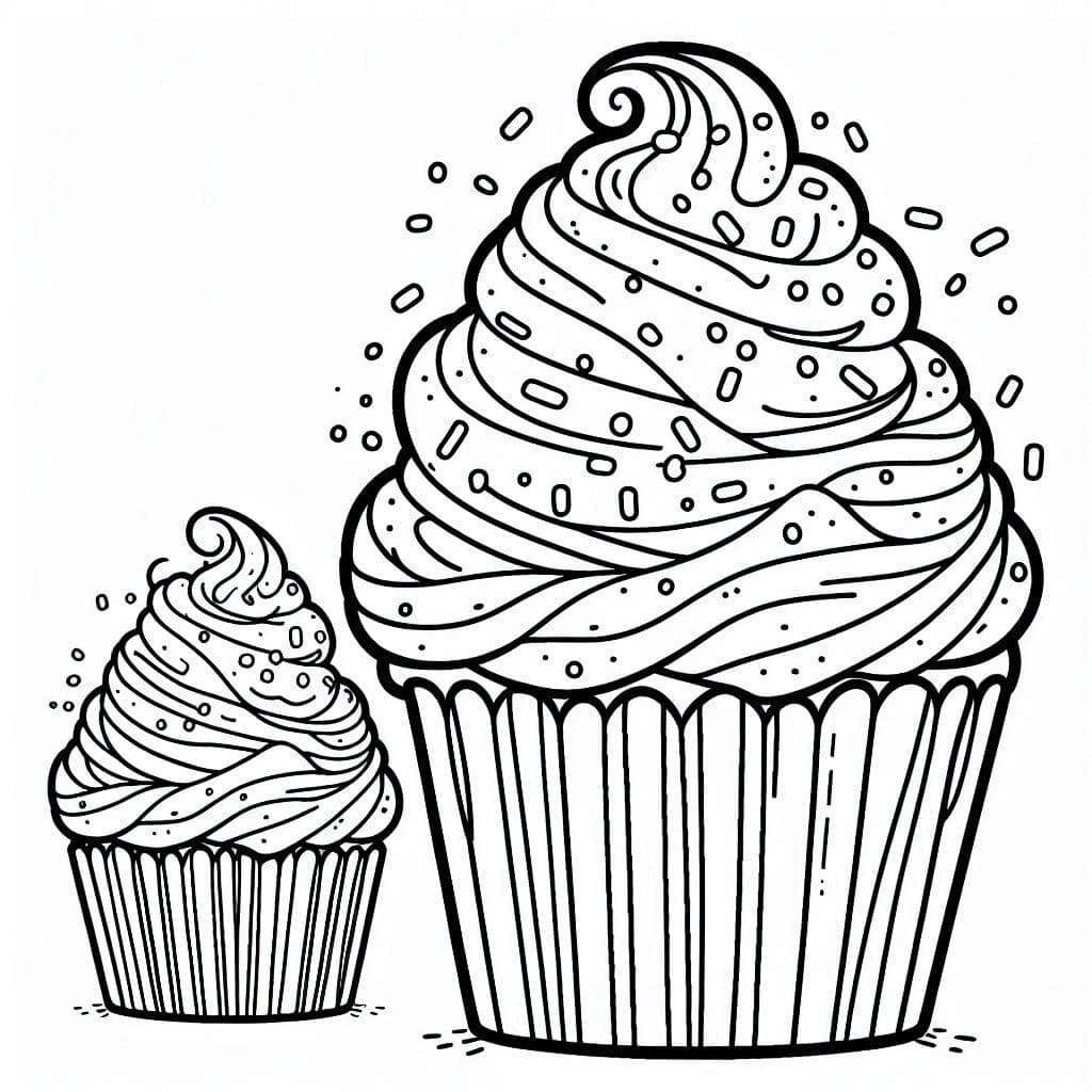 Colorful Cupcake Party! - free coloring page image 3 of 4