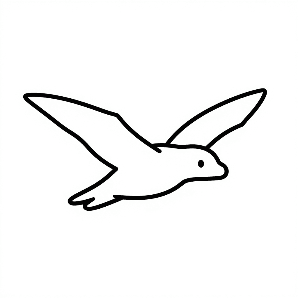 A Pterodactyl Flying Coloring Page - free coloring page image 3 of 3