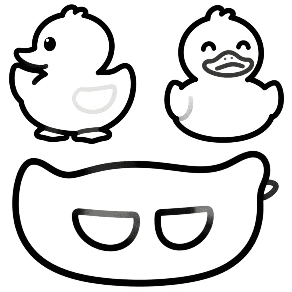 A Rubber Duck Coloring Page - free coloring page image 2 of 3