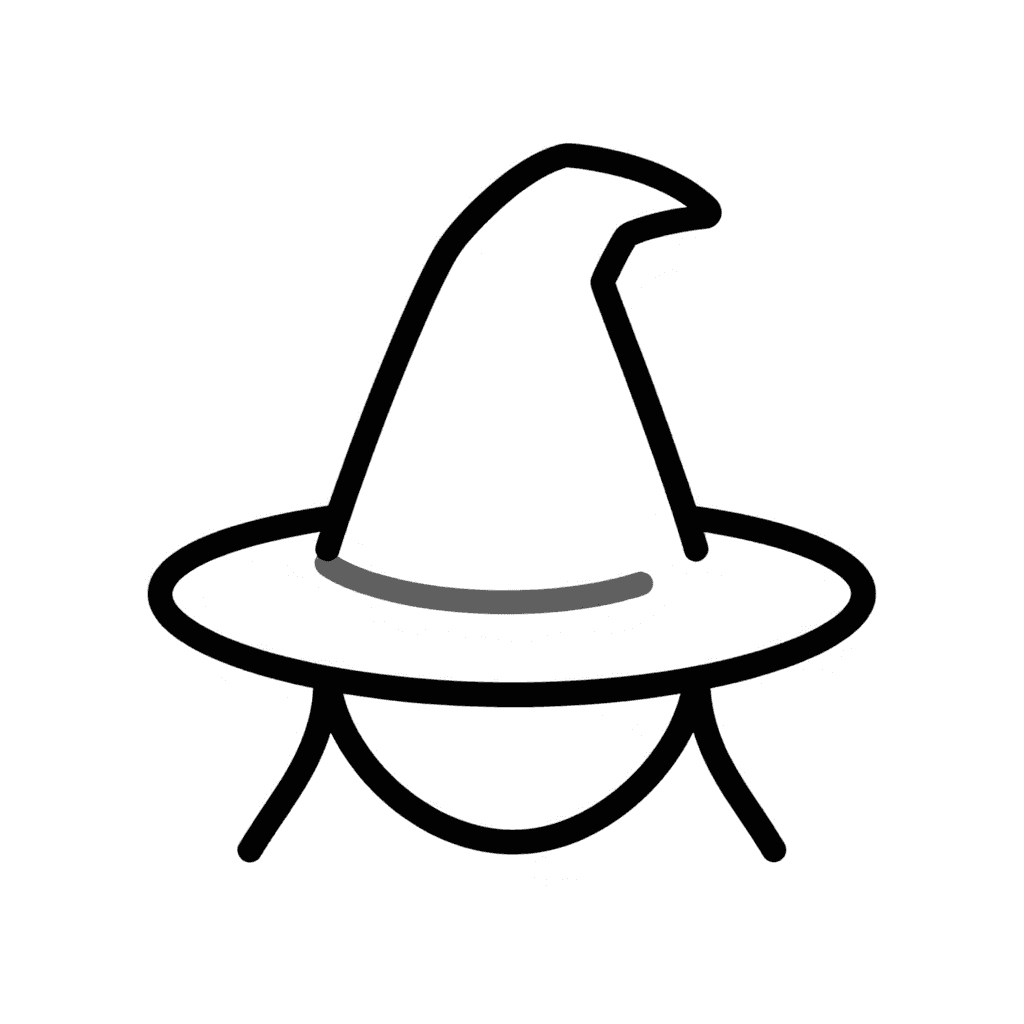 A Wizard With Hat Coloring Page - free coloring page image 3 of 3