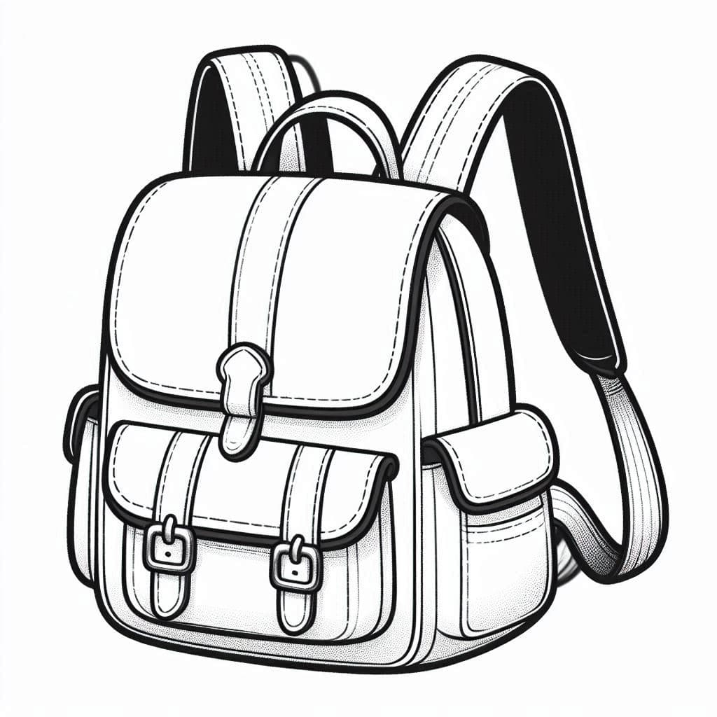 School Bag - Fun and Free Coloring Pages for Back-to-School Creativity! - free coloring page image 4 of 4