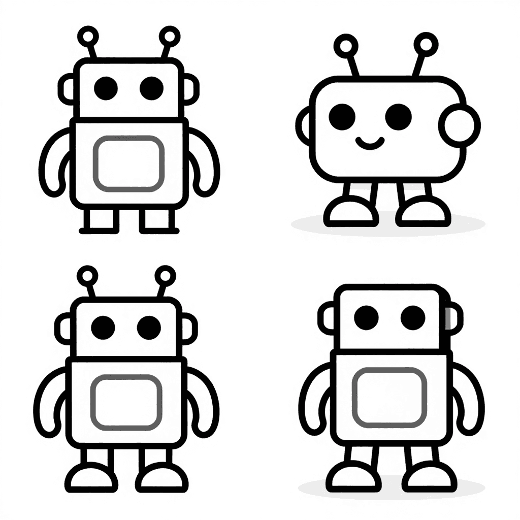 A Toy Robot Coloring Page - free coloring page image 2 of 3
