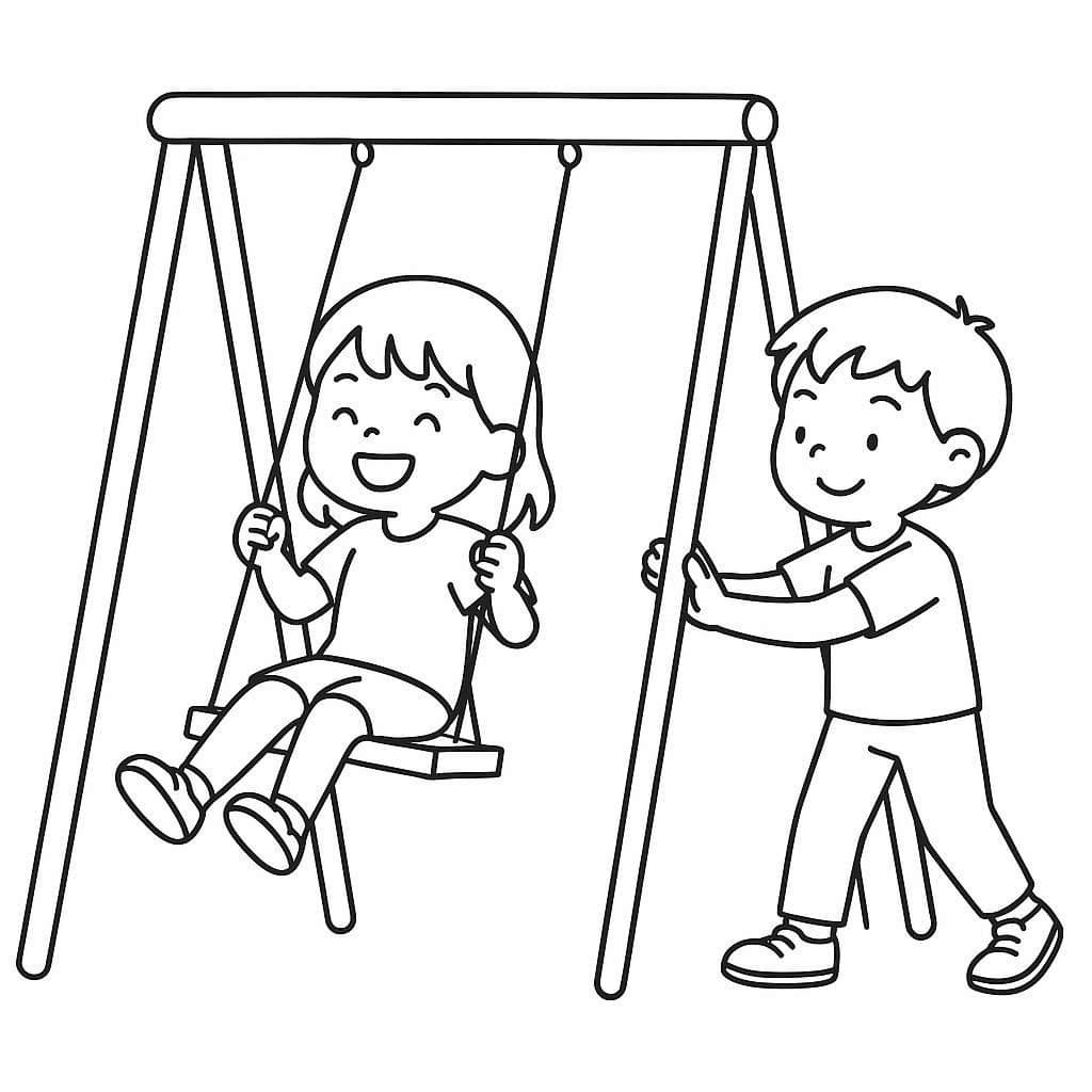 Playground Adventures: A Fun Coloring Book - free coloring page image 3 of 6