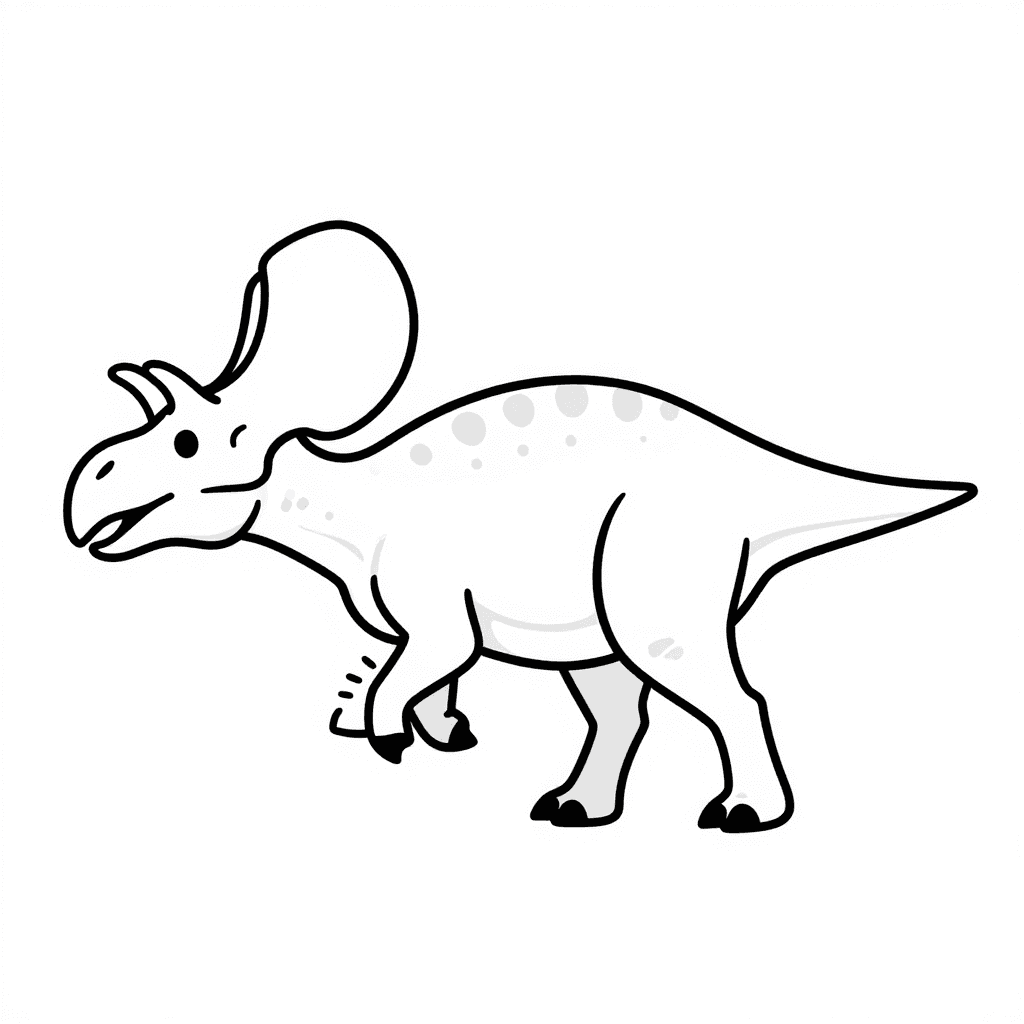 A Parasaurolophus With Crest Coloring Page - free printable coloring page for kids to download