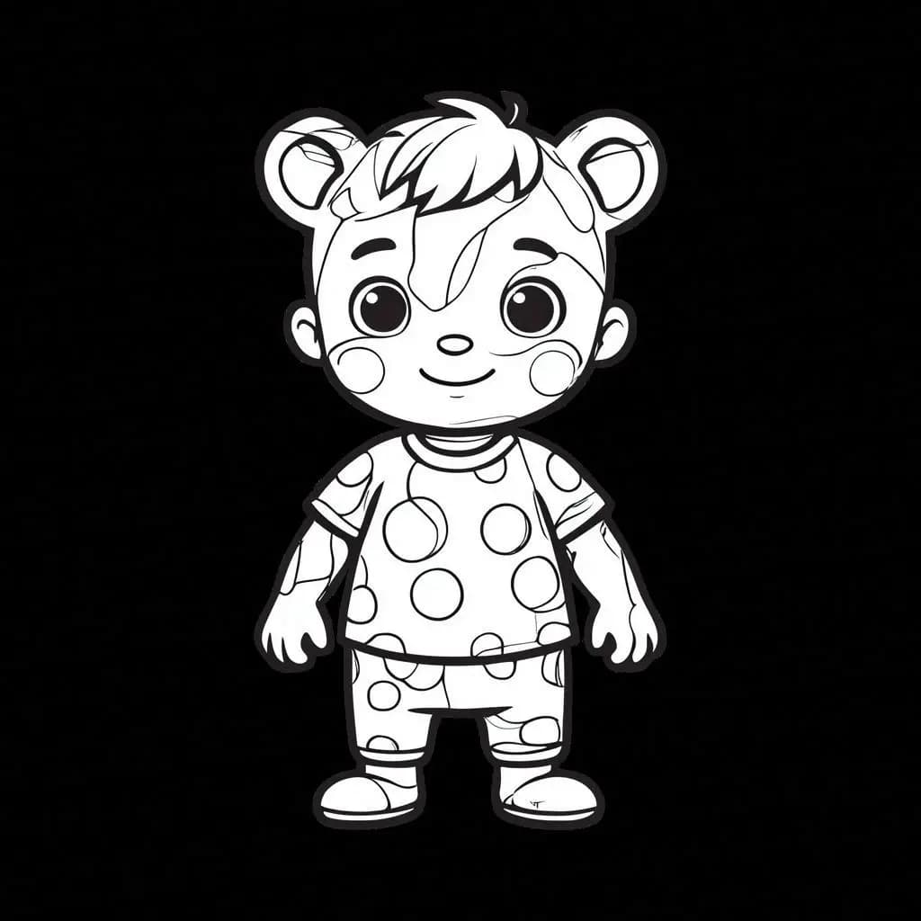Cute & Colorful: Adorable Characters Coloring Book  - free coloring page image 5 of 6