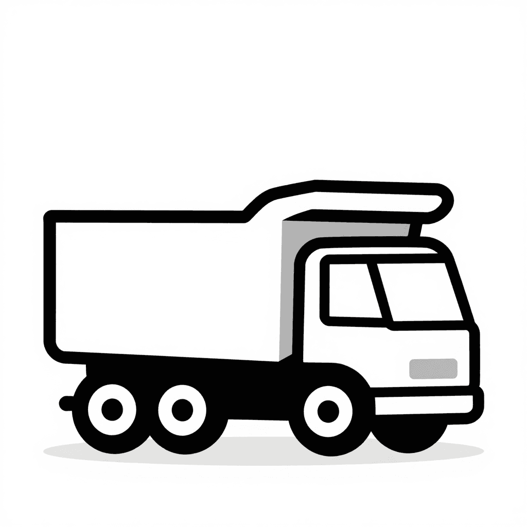 A Dump Truck Coloring Page - free coloring page image 3 of 3