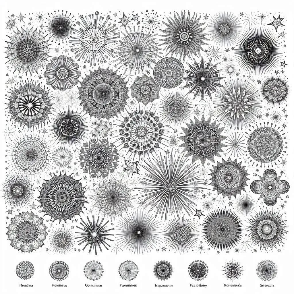 Burst of Colors: Fireworks Fun Coloring Book   - free printable coloring page for kids to download