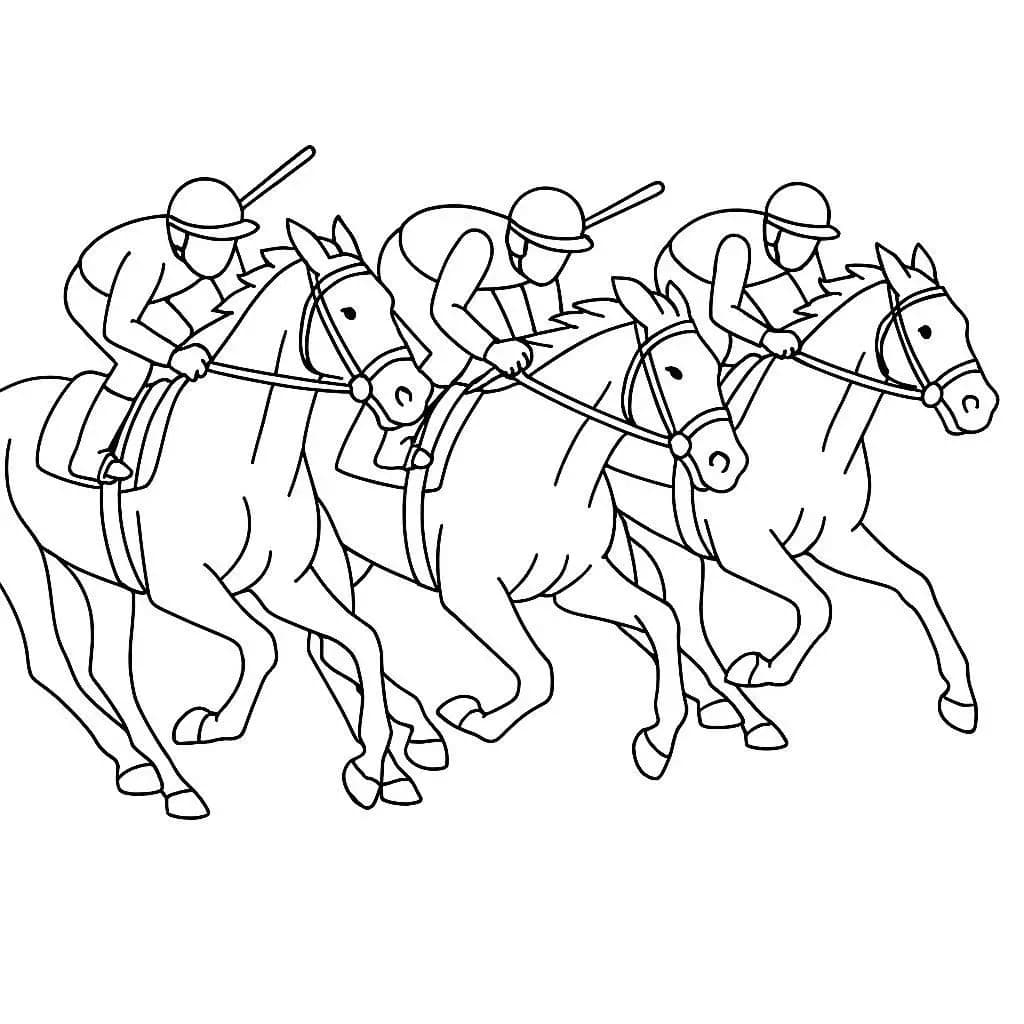  Gallop & Color: Horse Racing Adventure - free printable coloring page for kids to download