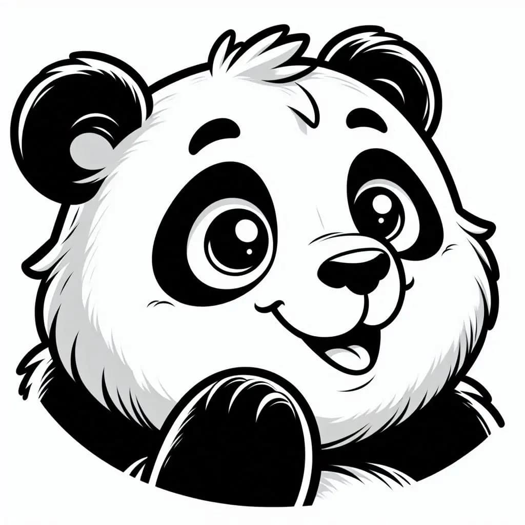 Smiling Panda - Adorable Free Coloring Pages for Panda Fans! - free printable coloring page for kids to download