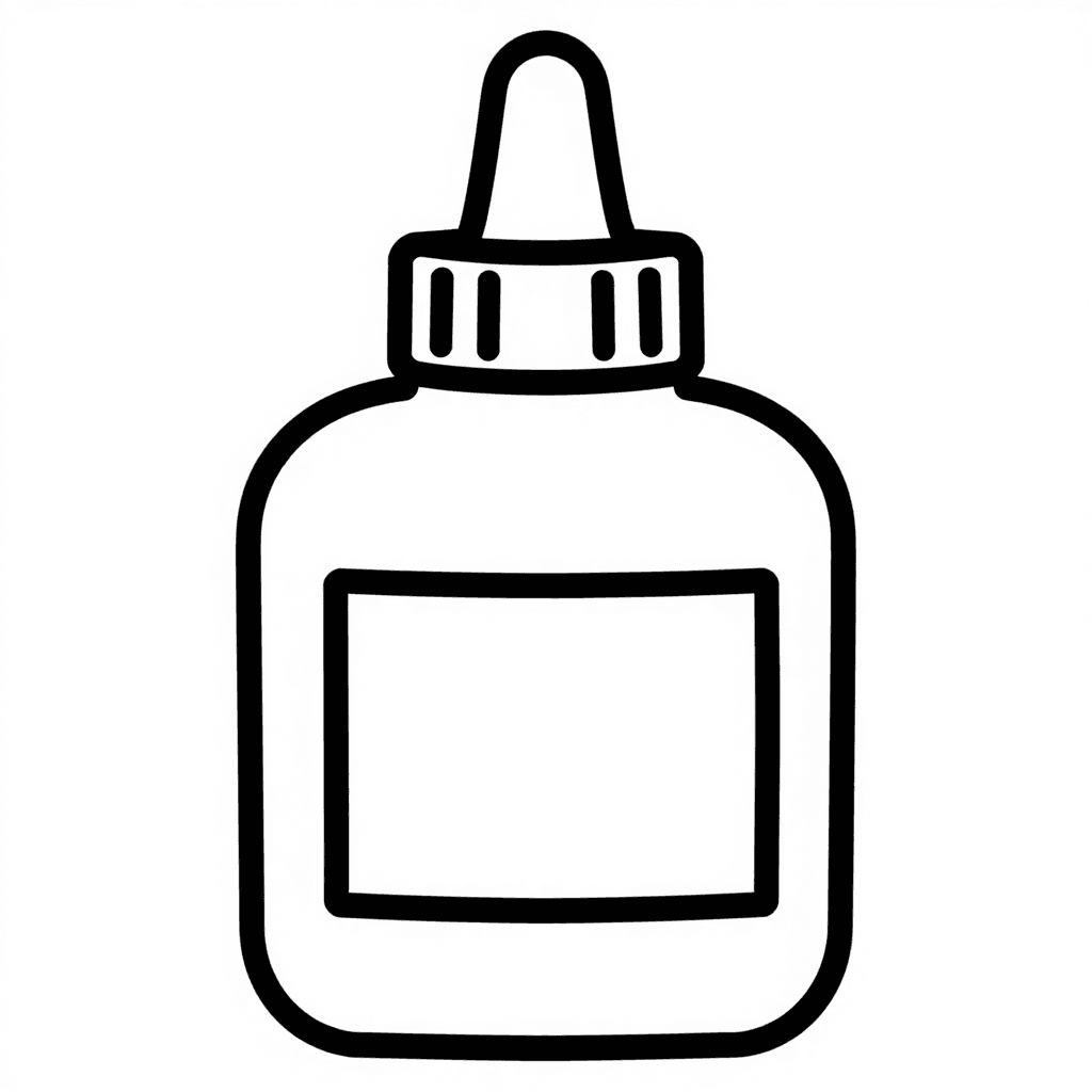 A Glue Bottle Coloring Page - free printable coloring page for kids to download