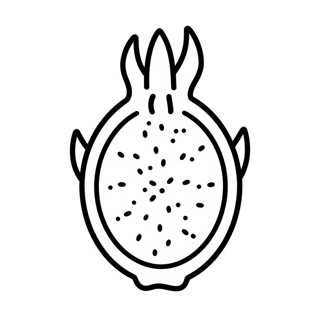 A Dragon Fruit Coloring Page - free coloring page image 3 of 3
