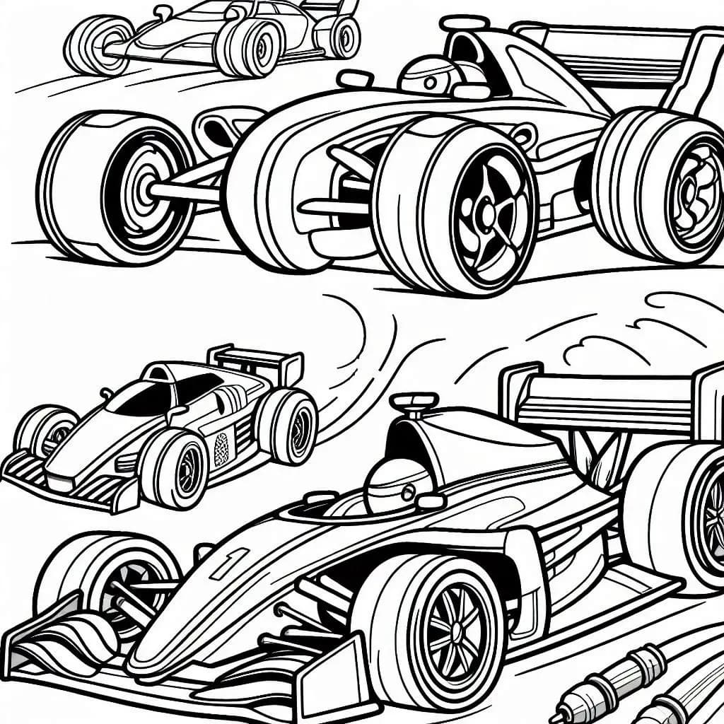 Racing Cars – A High-Speed Coloring Adventure! - free printable coloring page for kids to download