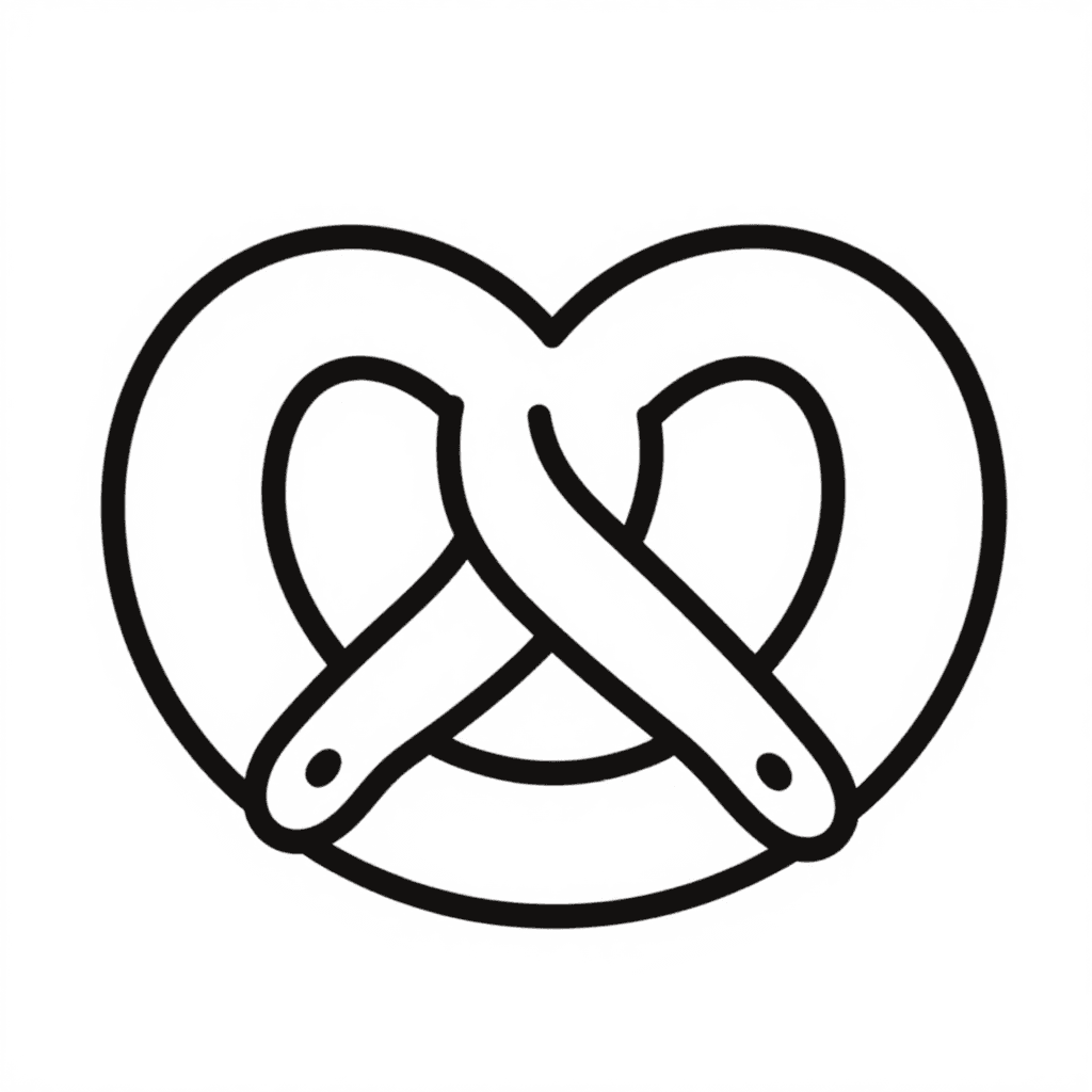 A Pretzel Coloring Page - free coloring page image 3 of 3
