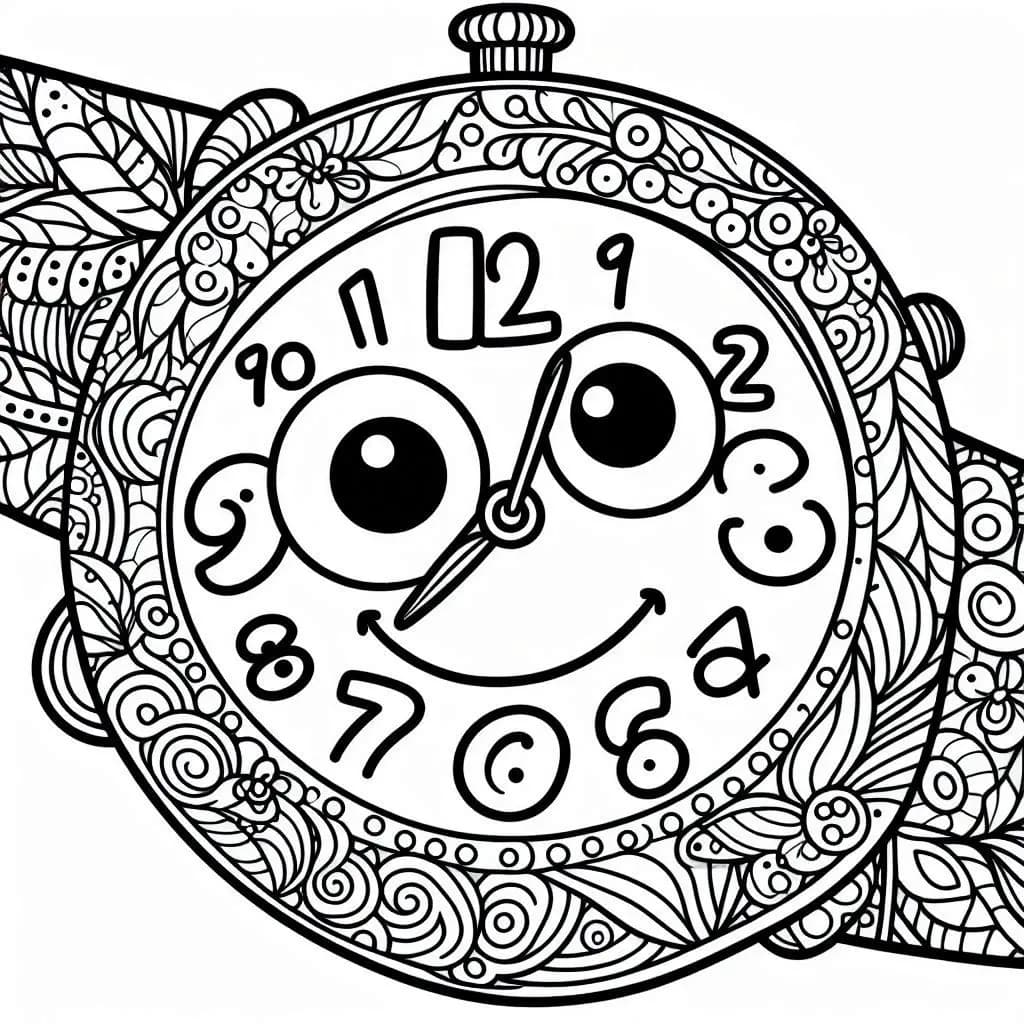 Time to Color: Watch & Fun Coloring Book - free coloring page image 3 of 7
