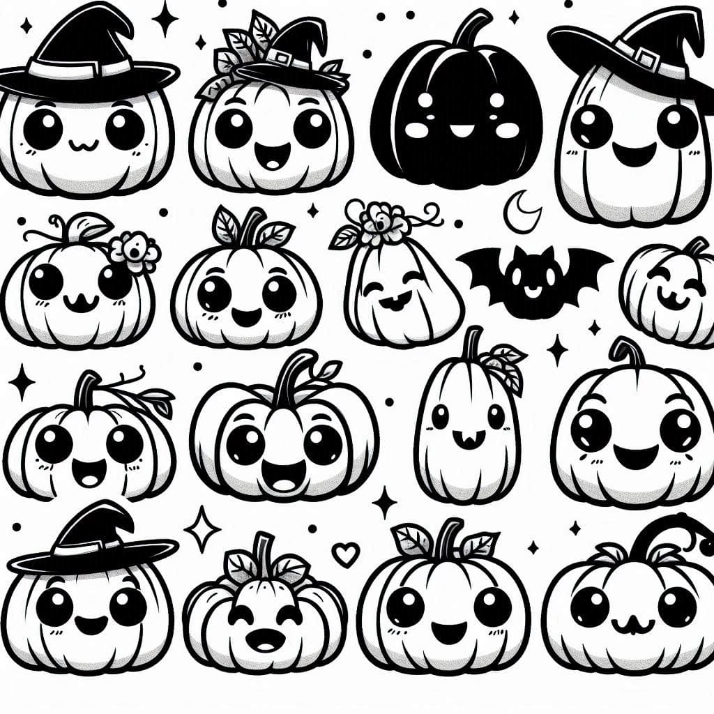 Halloween Pumpkins – A Spooky and Fun Coloring Adventure! - free coloring page image 4 of 4