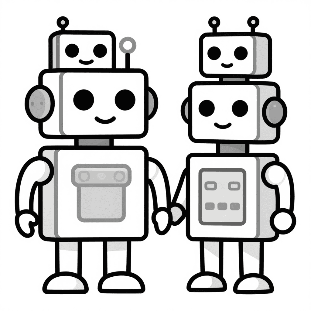 A Toy Robot Coloring Page - free coloring page image 2 of 3