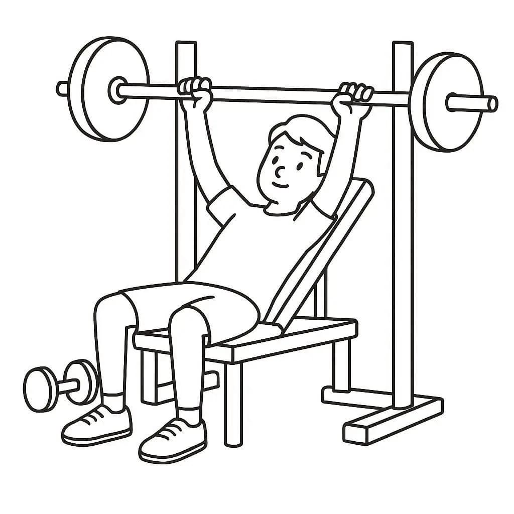 Get Moving! Fun Exercise! Gym Time Coloring Book - free coloring page image 2 of 8