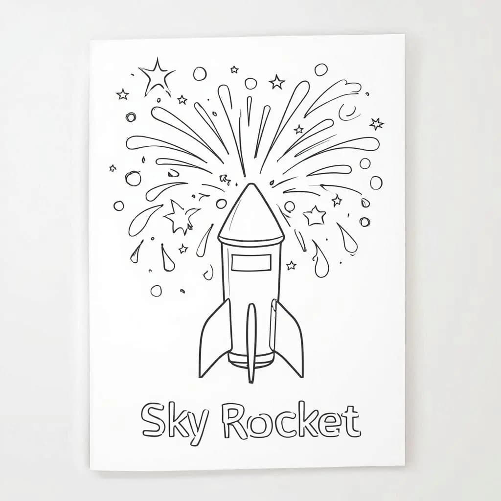 Burst of Colors: Fireworks Fun Coloring Book   - free coloring page image 5 of 6