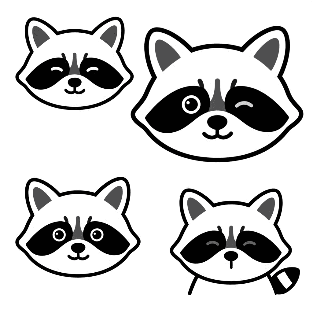 A Raccoon With Mask Coloring Page - free coloring page image 2 of 3