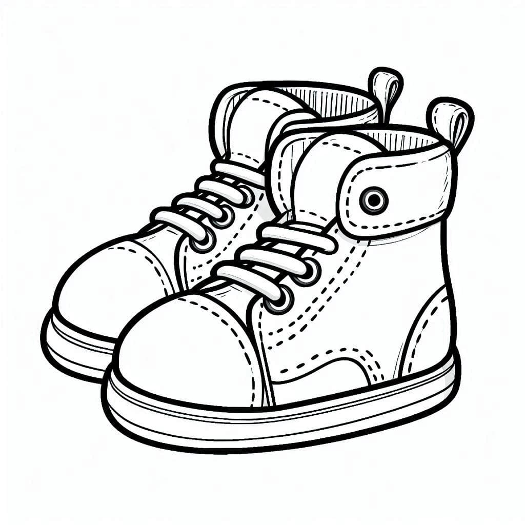 Kids Shoes - Fun and Free Coloring Pages for Little Fashionistas! - free coloring page image 4 of 4