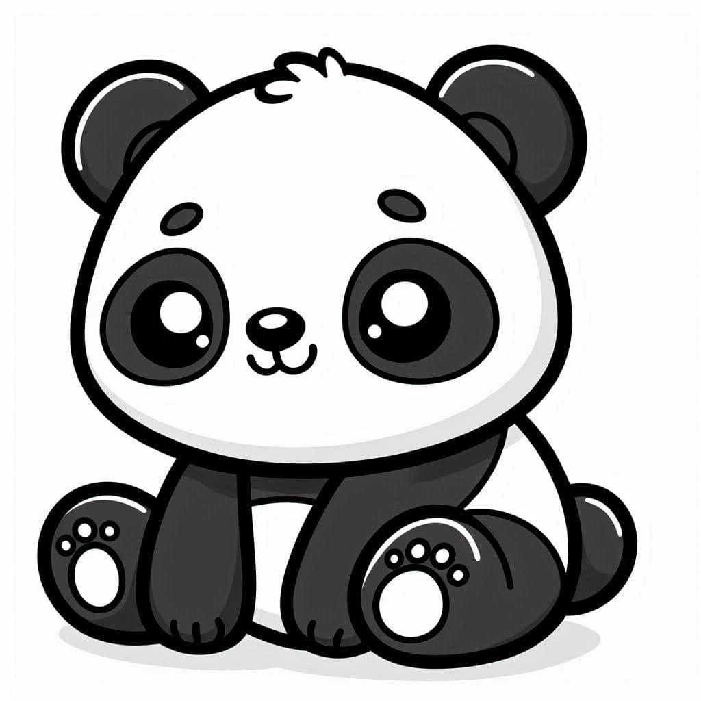 Cutie Panda - Adorable Free Coloring Pages for Panda Lovers! - free coloring page image 2 of 4