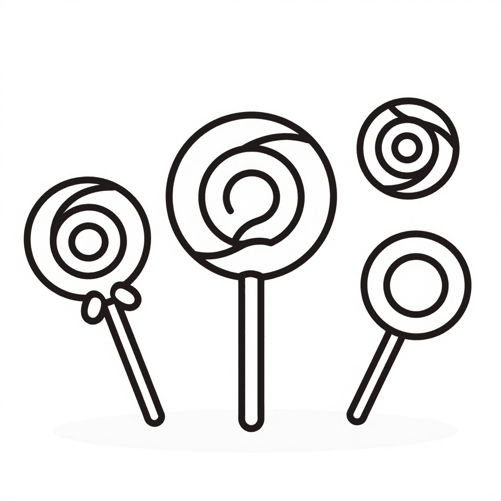 Lollipop Candy Coloring Page - free printable coloring page for kids to download
