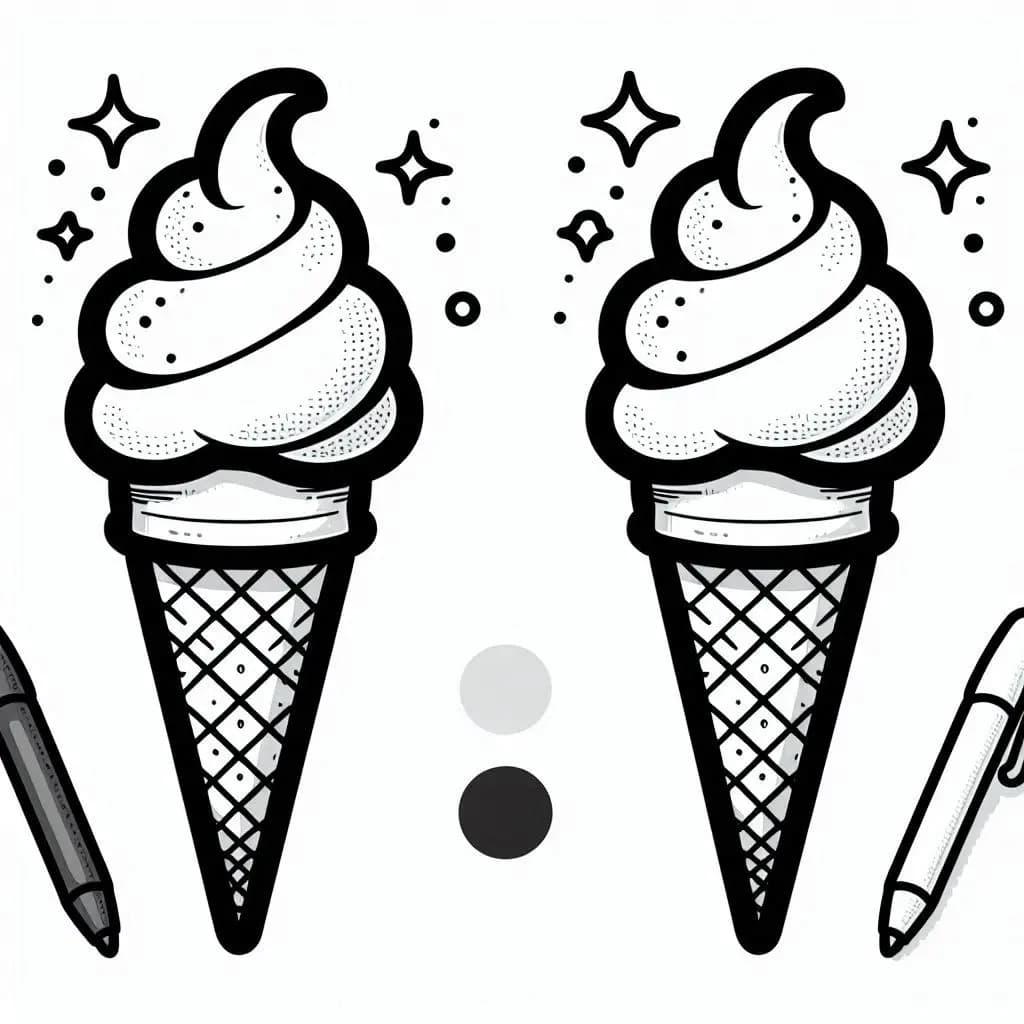 Ice Cream - Sweet and Free Coloring Pages for Dessert Lovers! - free printable coloring page for kids to download