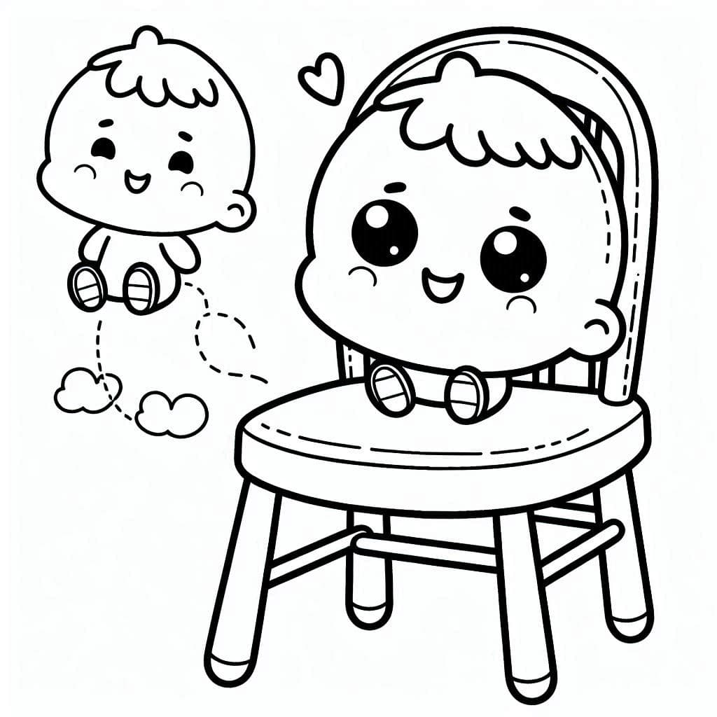  Sweet Seat: The Cute Chair   - free coloring page image 3 of 10