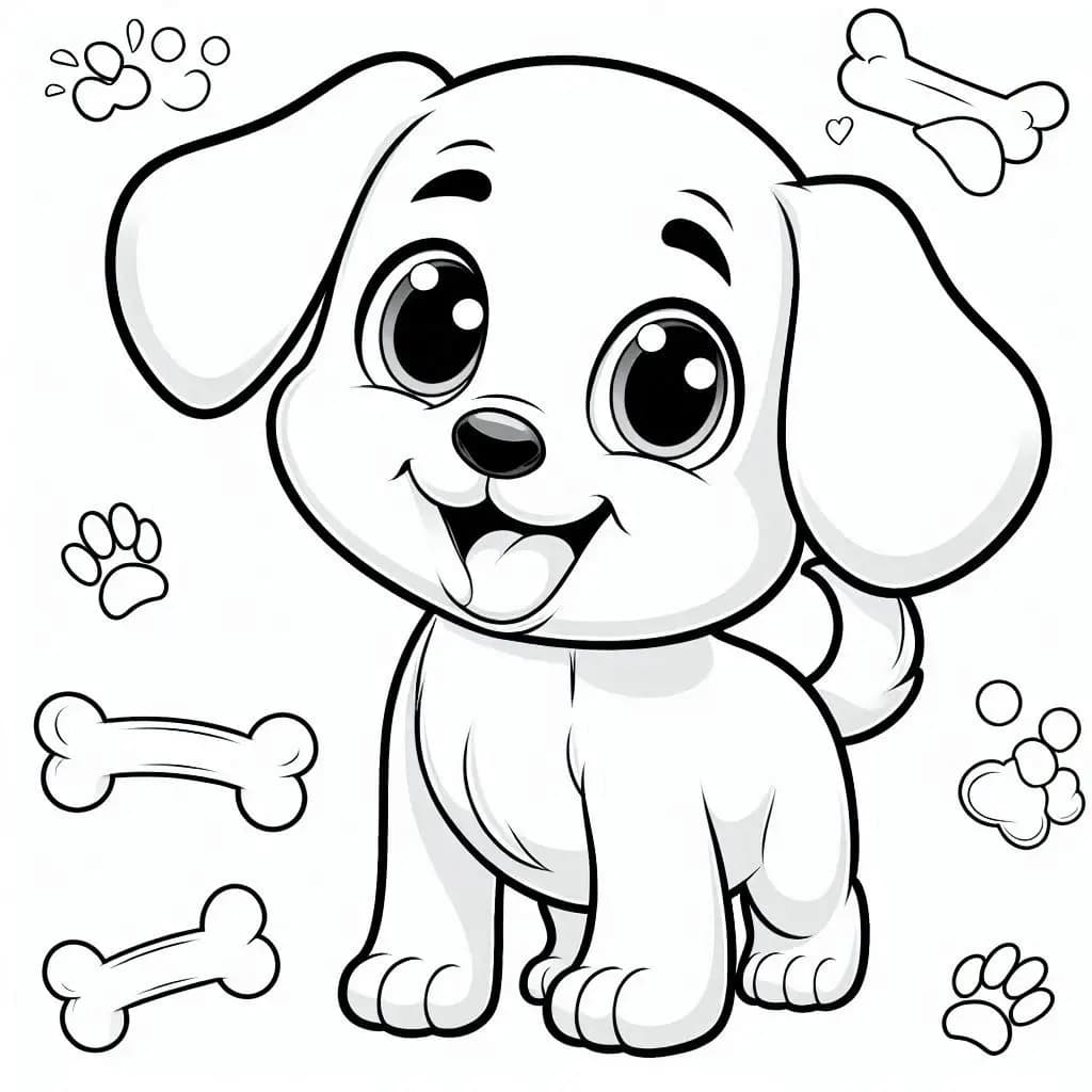 Cute Dog - Adorable Free Coloring Pages for Puppy Lovers! - free printable coloring page for kids to download