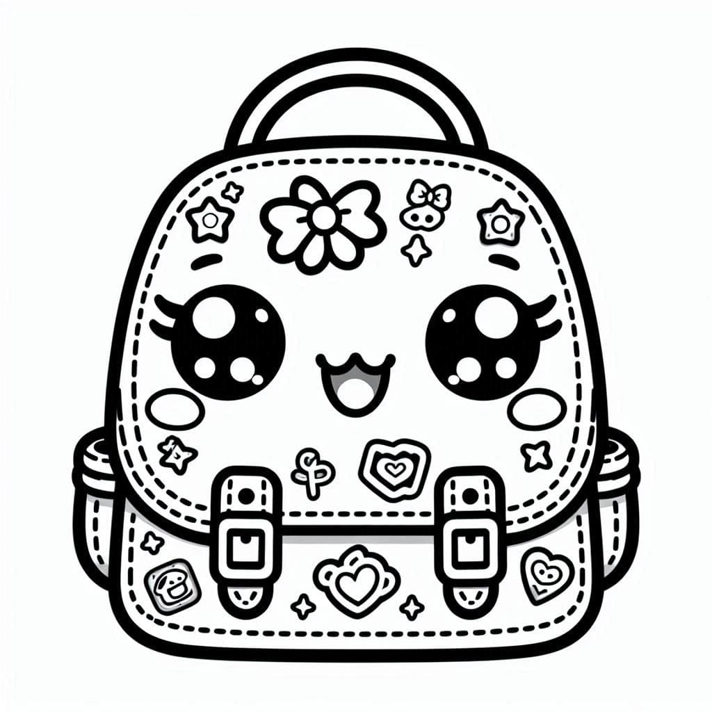 School Bag in Style  - free coloring page image 3 of 12