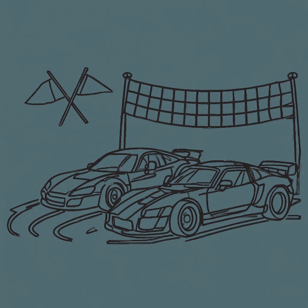 Race Day Fun: Car Racing Coloring Book  - free printable coloring page for kids to download