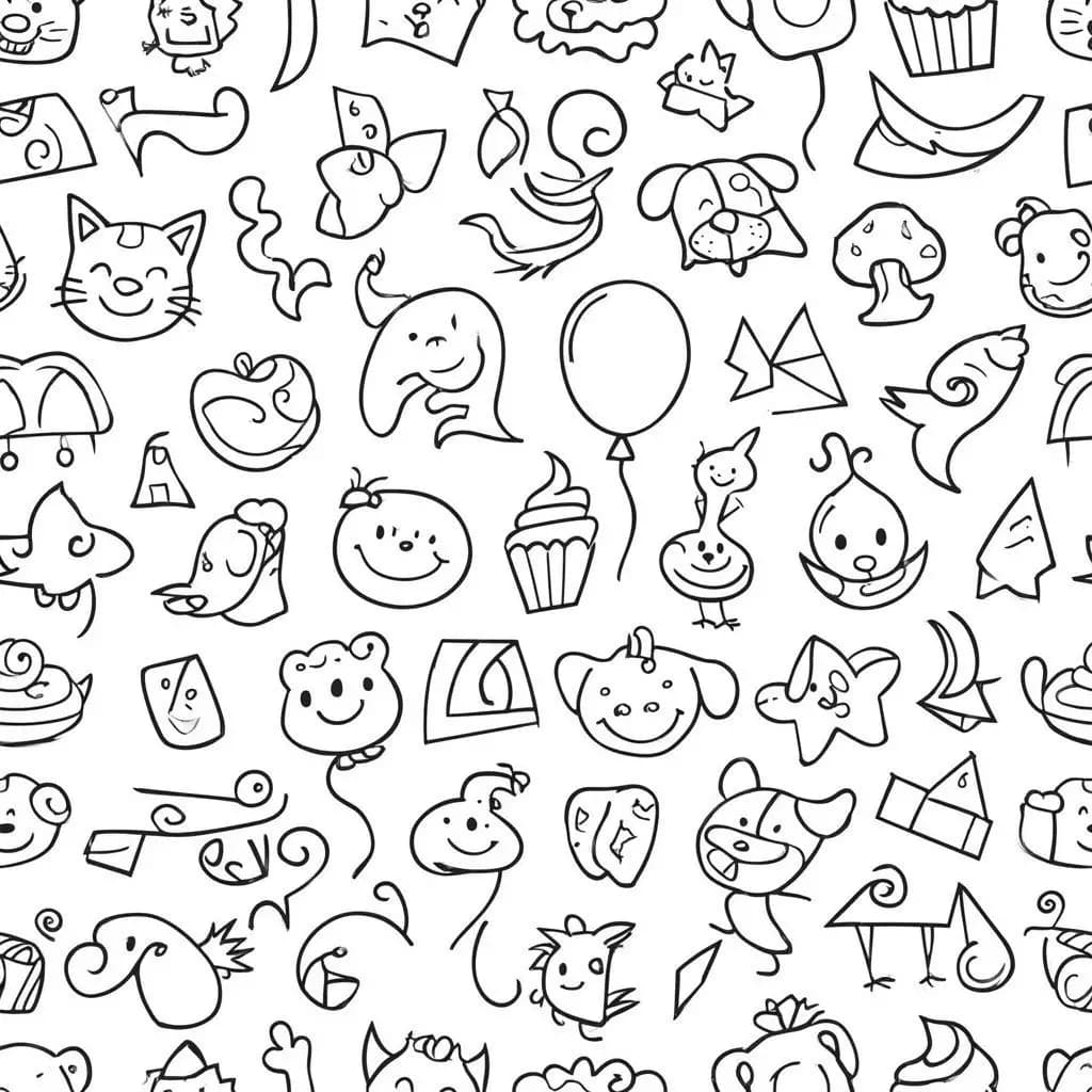 Funny Walls: Cute & Silly Wallpaper Coloring Book   - free coloring page image 4 of 4