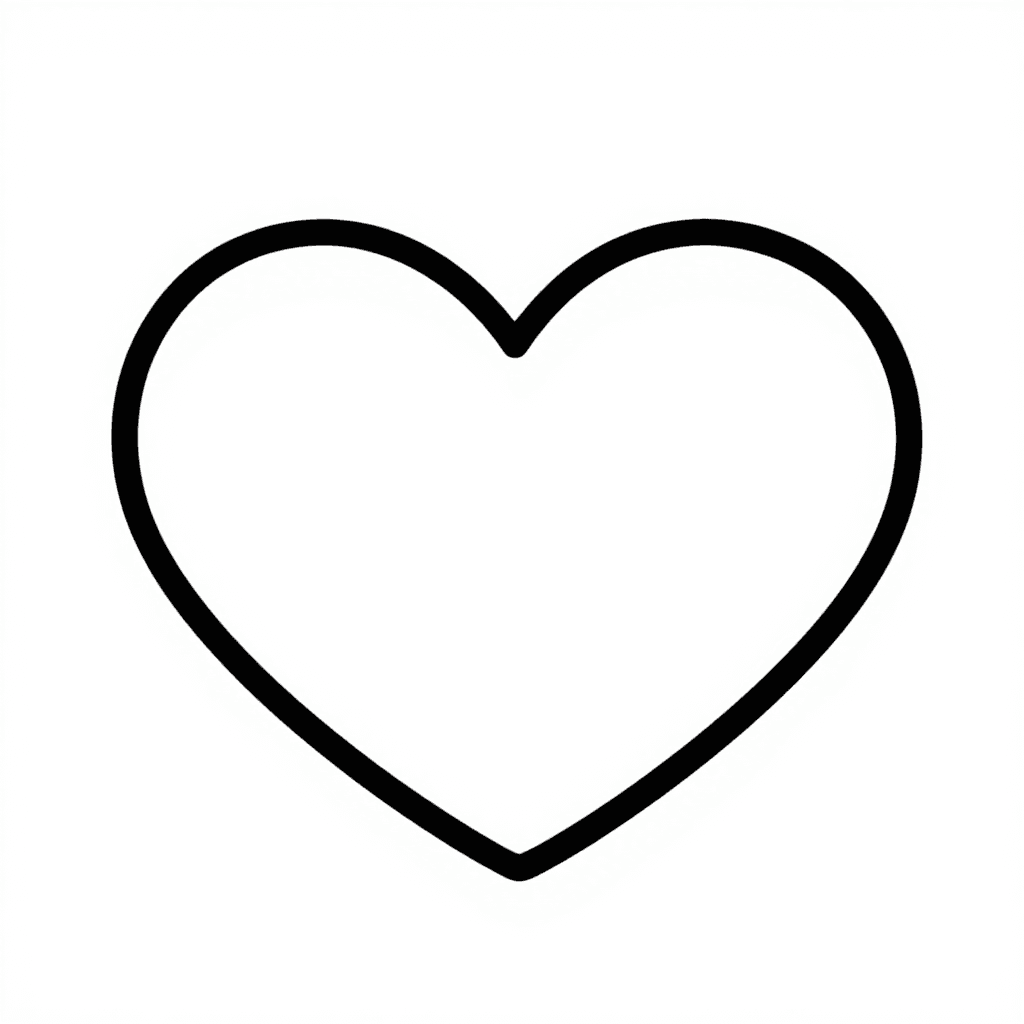 A Valentine Heart Coloring Page - free printable coloring page for kids to download
