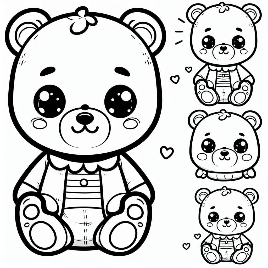 Baby Bear - Cuddly Free Coloring Pages for Forest Friends! - free coloring page image 4 of 4