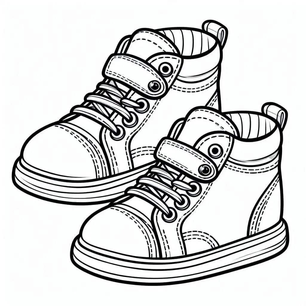 Kids Shoes - Fun and Free Coloring Pages for Little Fashionistas! - free printable coloring page for kids to download
