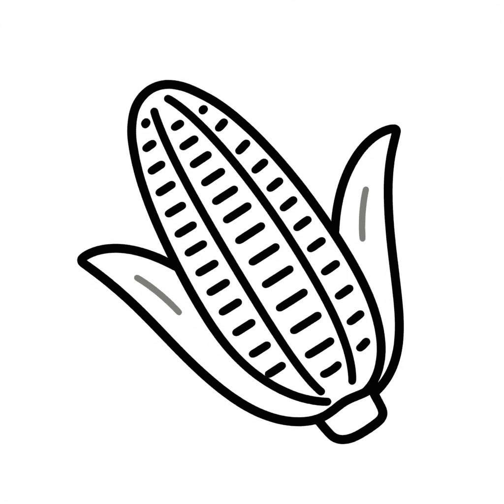 Corn On Cob Coloring Page - free coloring page image 3 of 3