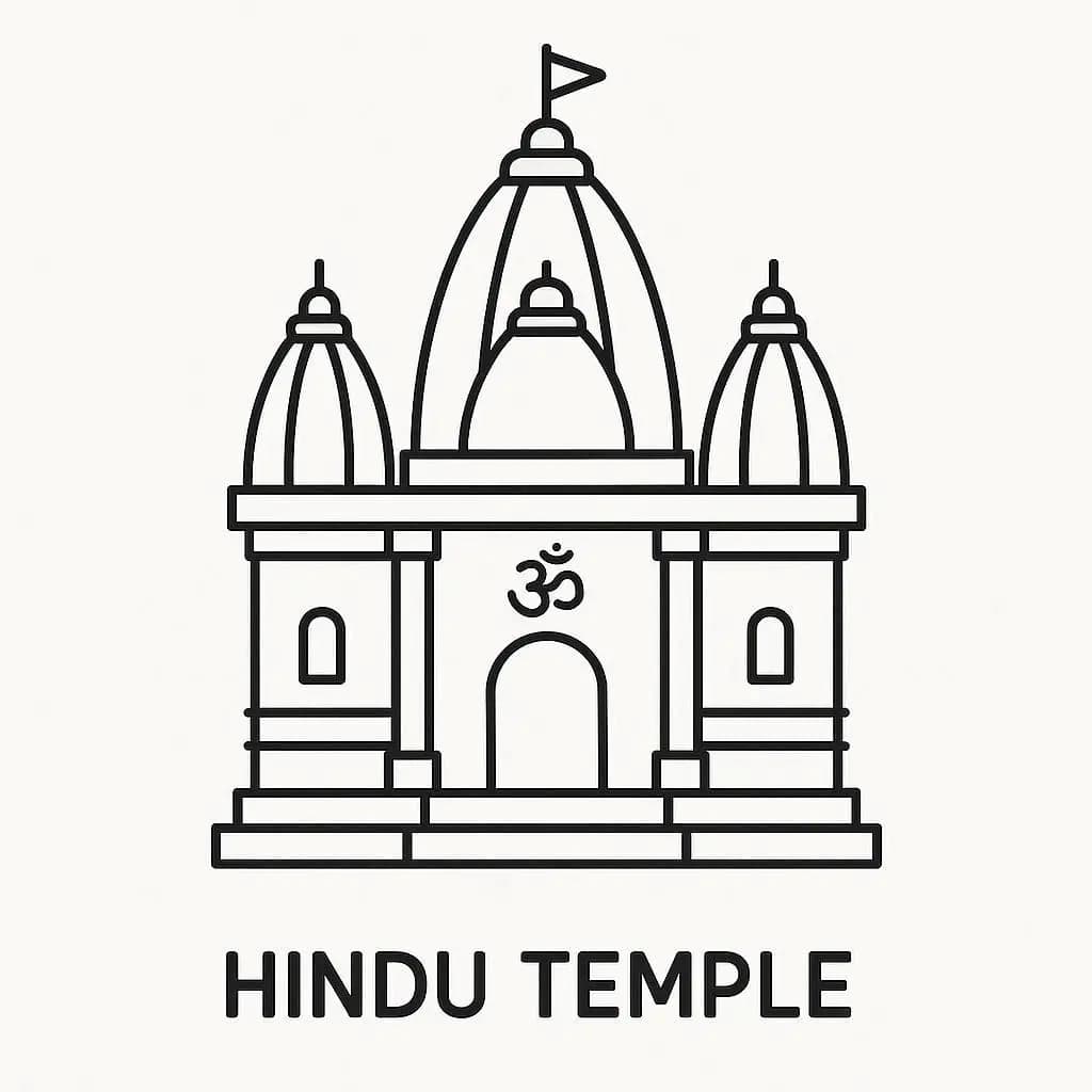 Colorful Faith: Places of Worship Around the World  - free coloring page image 4 of 7